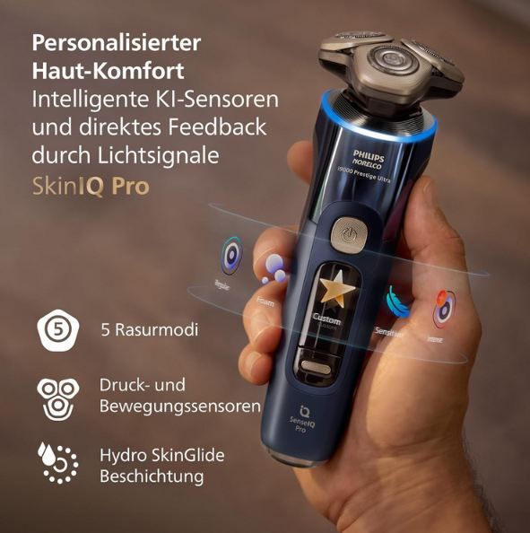 🪒 Philips i9000 Prestige Ultra Nass  & Trockenrasierer für 319,99€ (statt 368€)