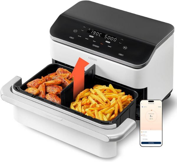 🍟 Cosori Dual Blaze TwinFry Heißluftfritteuse, 10L für 199,99€ (statt 230€)