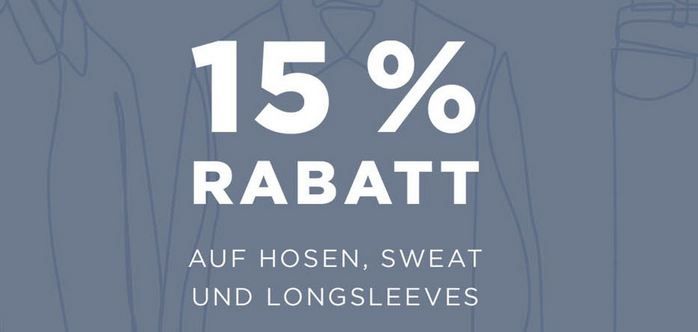 👕 engelhorn:  15% Rabatt auf Sweat, Hosen & Longsleeves (adidas, BOSS, GANT, G Star, u.v.m.)