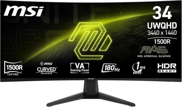 🖥️ MSI MAG 346CQ 34 UWQHD 180Hz Curved Gaming Monitor für 269€ (statt 300€)