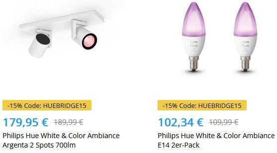 💡 Tink: 15% Rabatt auf Philips Hue Smart Home Sets inkl. Bridge