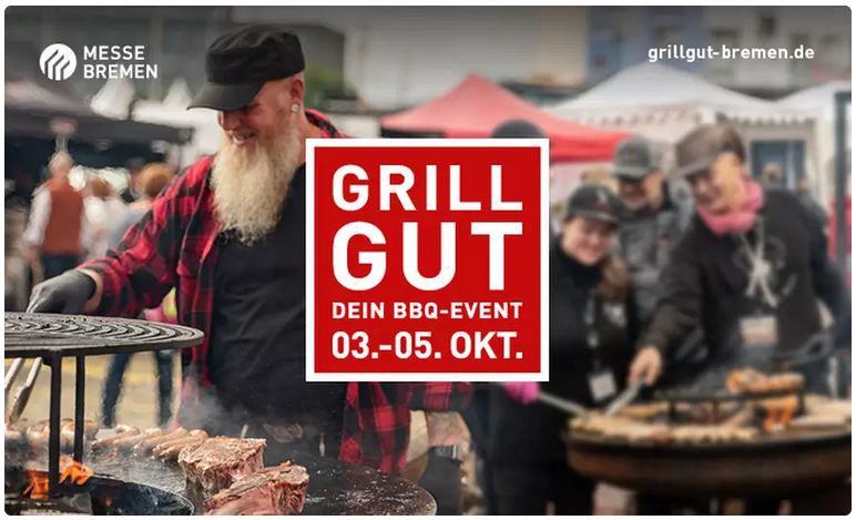 🥩 2 Tagekarten für das GrillGut BBQ Event + Landesgrillmeisterschaft in Bremen für 10,99€ (statt 24€)