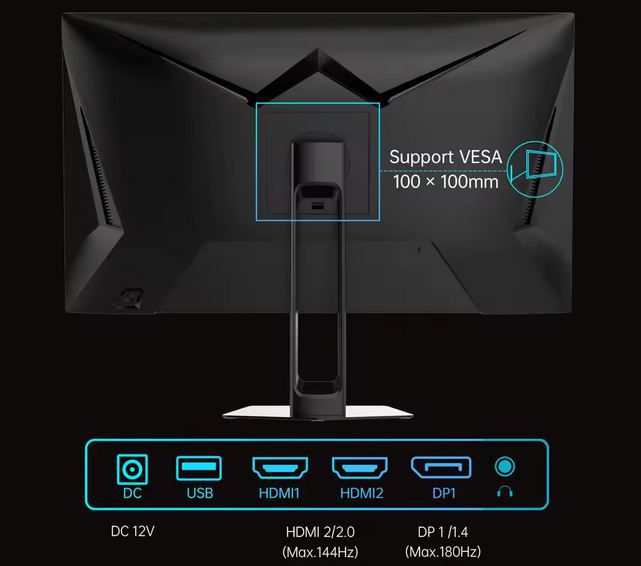 🖥️ KTC H24T22C 27 QHD Gaming Monitor mit 180Hz + 1ms für 128,28€ (statt 170€)