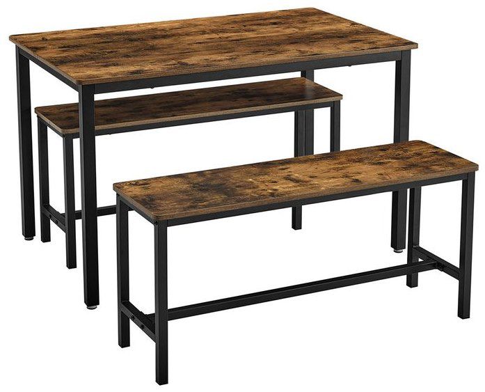 VASAGLE Küchentisch (110 x 70cm) mit 2 Bänken für 67,99€ (statt 78€)