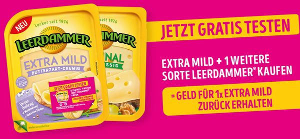 🧀  Leerdammer Extra Mild gratis ausprobieren