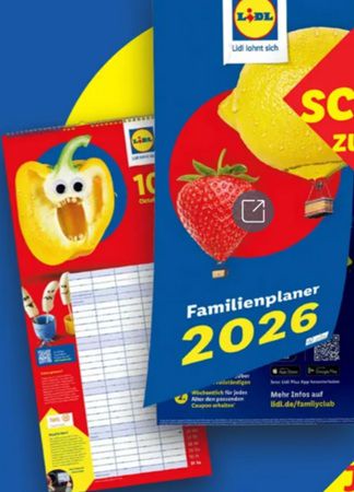 Familienplaner 2026 bei Lidl ab dem 06.10. gratis abholen