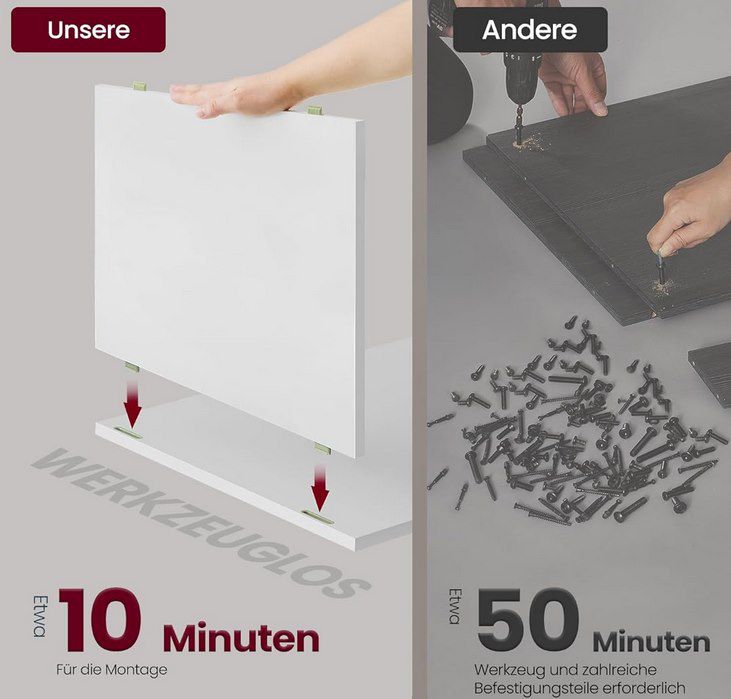 25% Rabatt auf VASAGLE Nachttische mit werkzeugloser Montage z.B. mit 3 Schubladen für 44,99€ (statt 60€)