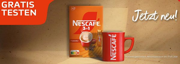 NESCAFÉ 3in1 ᵀʸᵖCaramel gratis ausprobieren