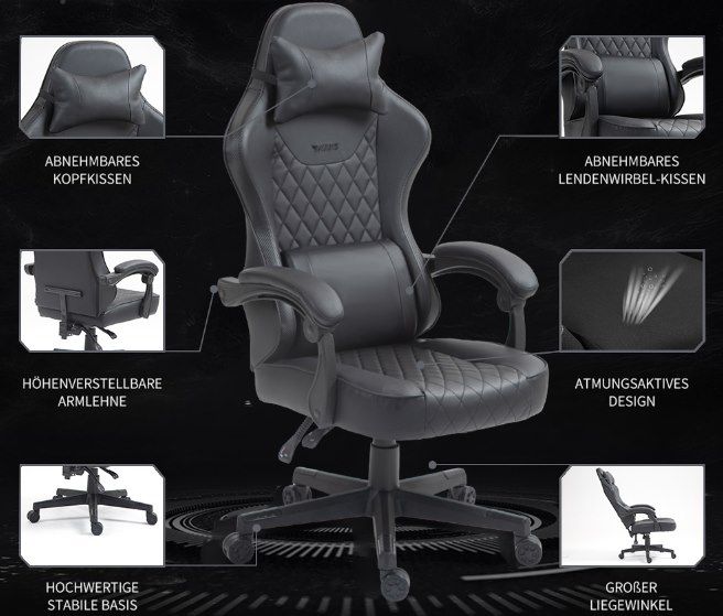 🪑 MUWO Lux Comfort Gamingstuhl für 58€ (statt 97€)