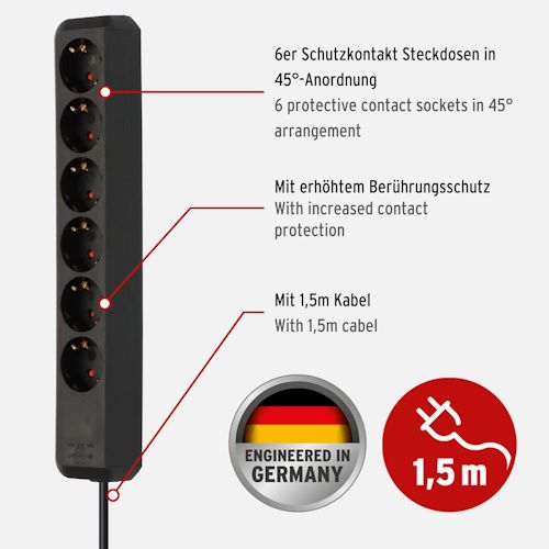 🔌 Brennenstuhl Eco Line 6er Steckdosenleiste für 4,45€ (statt 7€)