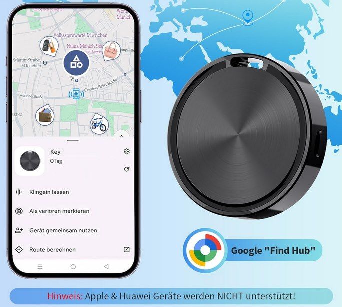 🔐 4x CooAoo Schlüsselfinder Google Find Hub ohne Abo für 14,49€ (statt 25€)