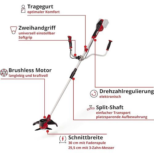 🍃 Einhell Akku Sense Agillo 36/255 BL Power X Change für 113,49€ (statt 142€)