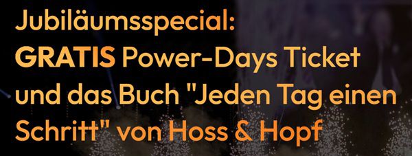 🎤POWER DAYS 30 Jahre Gold Ticket am 29./30.11. in München & Buch gratis erhalten