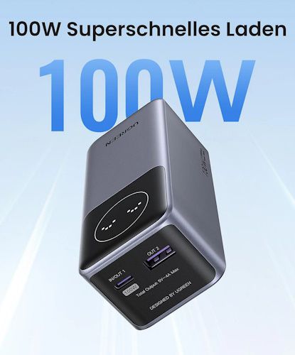 🔋 Ugreen 100W Powerbank 12000 mAh für 24,49€ (statt 35€)