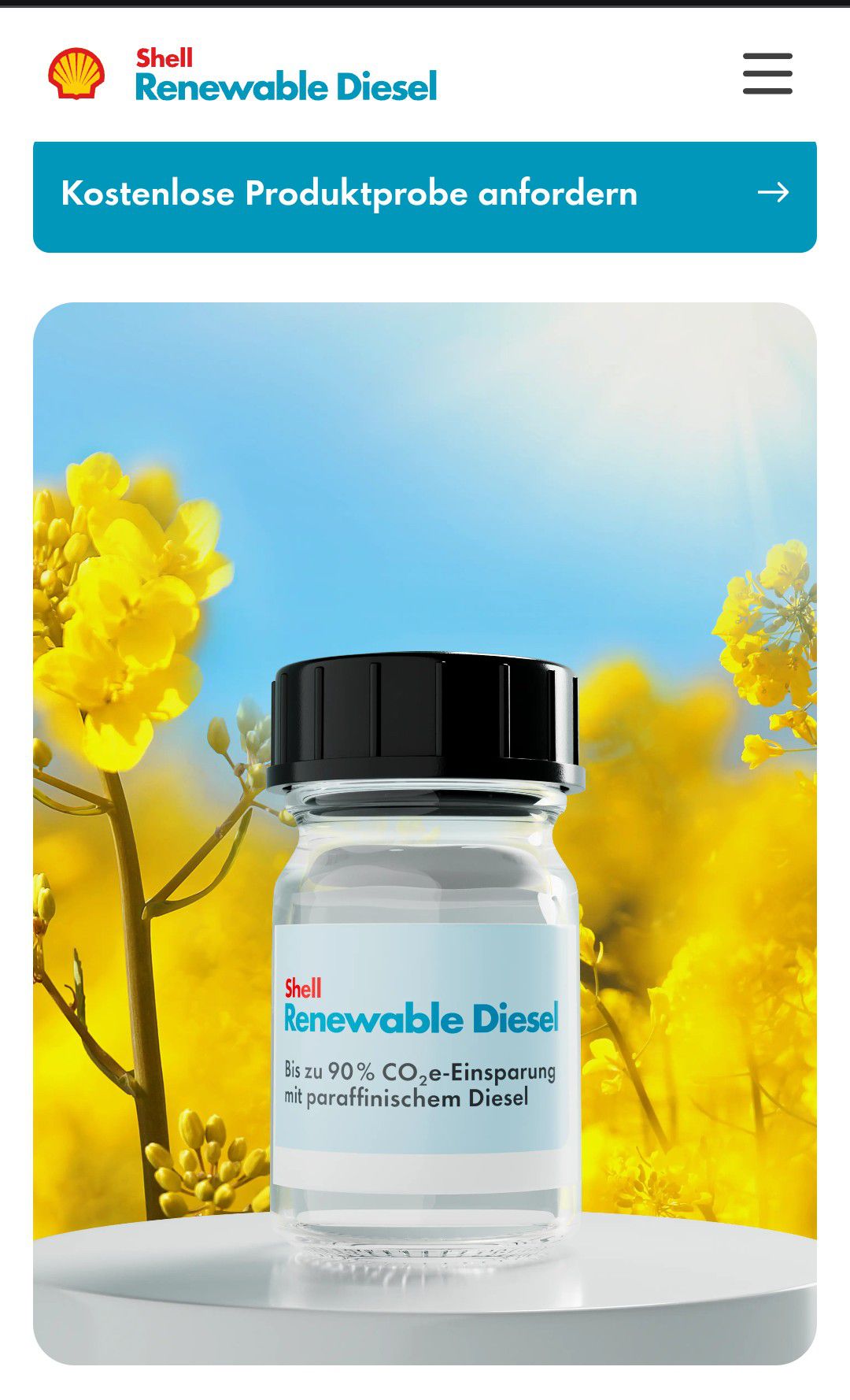 Kostenlose Produktprobe HVO100, Shell Renewable Diesel