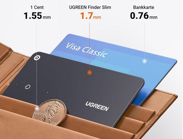 🔎💳 UGREEN FineTrack Slim für iOS Wo ist? für 17€ (statt 25€)