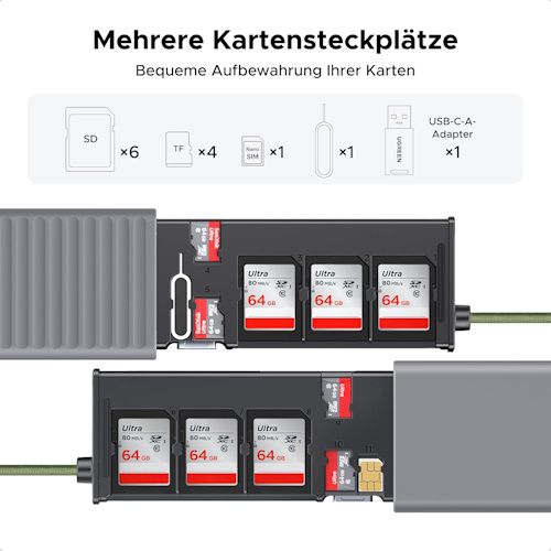 💾 Ugreen USB C SD Kartenleser Kartenlesegerät für 29,99€ (statt 40€)