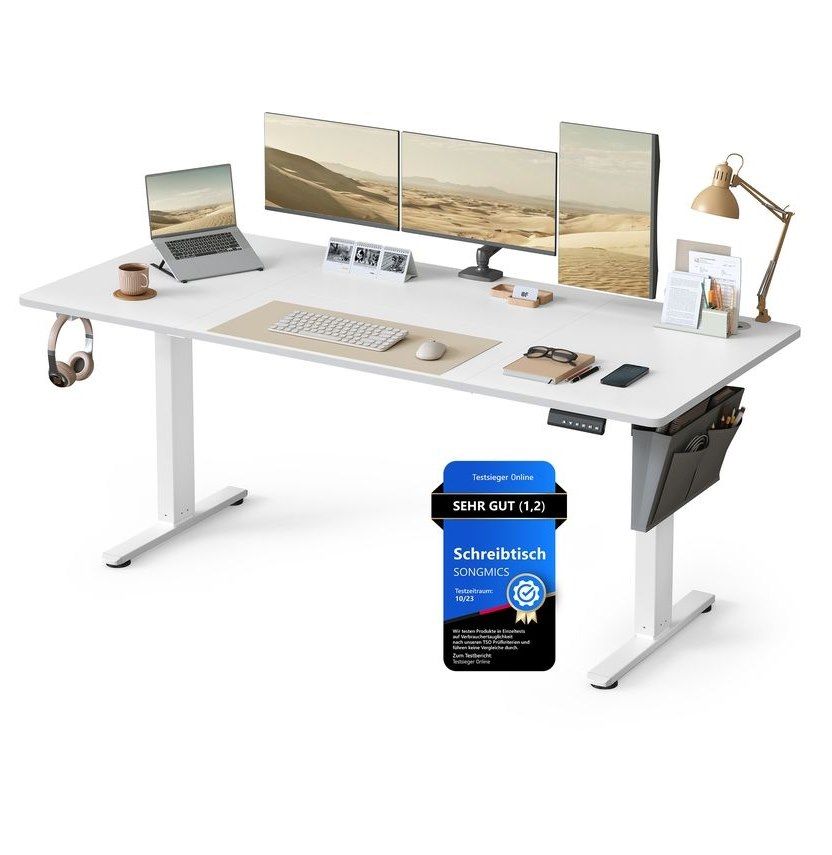 📋 Songmics Höhenverstellbarer Schreibtisch, 180 x 80cm für 95,99€ (statt 169€)