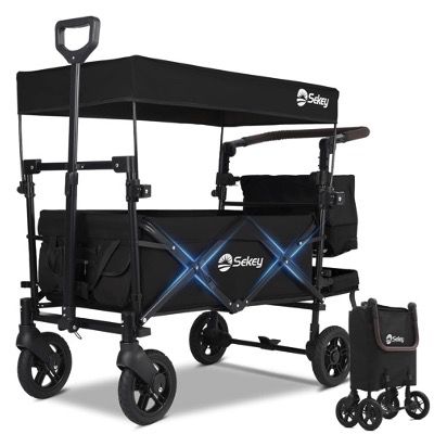 🔥 Sekey Bollerwagen SS5050 mit Bremsen & Dach für 2 Kinder ➡️ für 89,99€ (statt 170€)