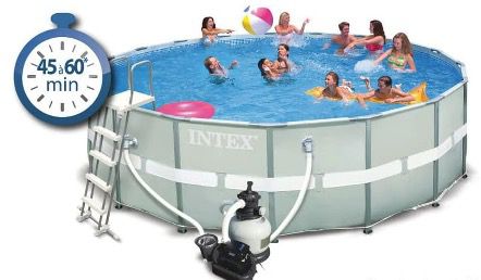 🏊 INTEX Framepool Ultra XTR Frame 732x132cm mit Sandfilteranlage ➡️ für 497,71€ (statt 696€)