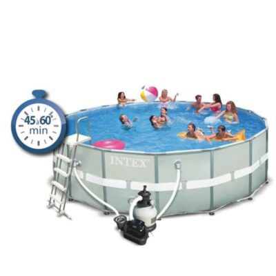 🏊 INTEX Framepool Ultra XTR Frame 732x132cm mit Sandfilteranlage ➡️ für 497,71€ (statt 696€)