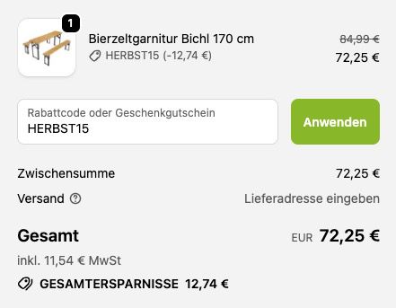 đș Juskys Bierzeltgarnitur Bichl 170cm 3teilig fĂŒr 72,25⏠(statt 80âŹ) đș Juskys Bierzeltgarnitur Bichl 170cm 3teilig fĂŒr 72,25⏠(statt 80âŹ)