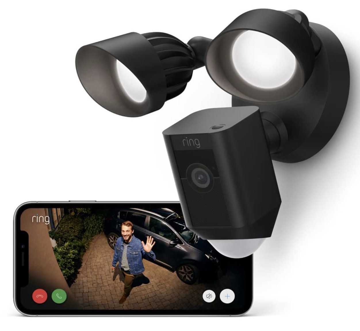 🏠💡📷 Ring Floodlight Cam Wired Plus   WLAN Überwachungskamera für 99,99€ (statt 143€)