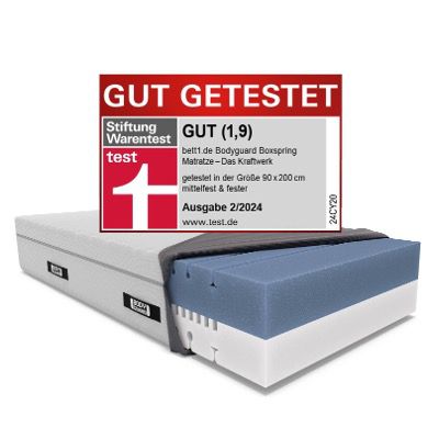 🧨 15% Rabatt auf Bett1 Bodyguard Boxspring-Matratzen ➡️ z.B. 90x200cm für 283€ (statt 333€)