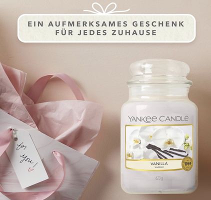 🍦🕯️ 623g Yankee Candle Vanilla   Duftkerze im Glas für 23,17€ (statt 35€)