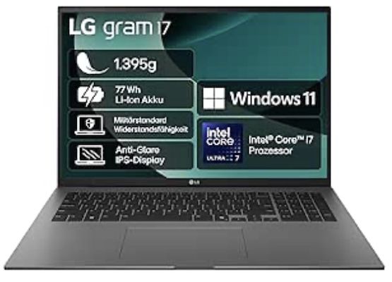 LG gram 17 Zoll Laptop mit 16GB RAM & 1TB SSD für 1.299€ (statt 1.441€)