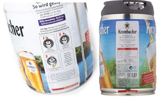 🍺 Krombacher Frische Fass Pfandfrei 1x 5 Liter für 10,44€ (statt 19€)