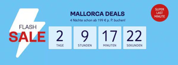 🔆 TUI Flash Sale 🏖️ Bis 40% Rabatt ➡️ z.B. Mallorca 7 Nächte 4,5 Sterne Riu Hotel ab 399€ p.P.