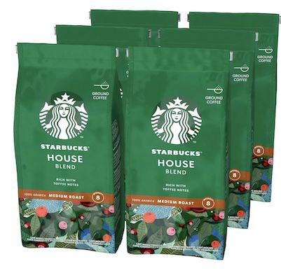 6x 200g Starbucks House Blend Filterkaffee für 30,39€ (statt 40€)