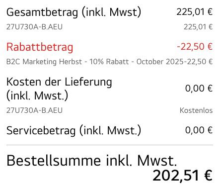 🖥️ LG 27U730A - 27 🖥️ LG 27U730A 27 UHD HDR10 Monitor für 202,51€ (statt 251€)