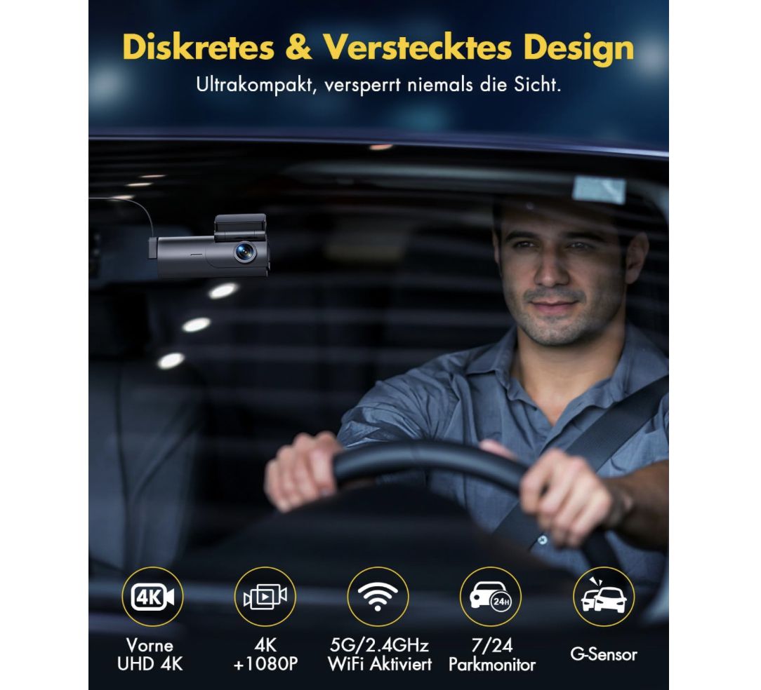 📹🚗🎥 GKU Dashcam mit 170° & 64GB für 50,39€ (statt 70€) 📹🚗🎥 GKU Dashcam mit 170° & 64GB für 50,39€ (statt 70€)