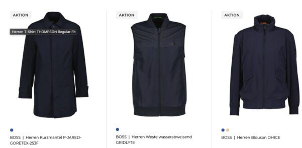 🔥 BOSS Herren Gore Tex Kurzmantel P JARED in Marine für ➡️ für 479,20€ (statt 599€)