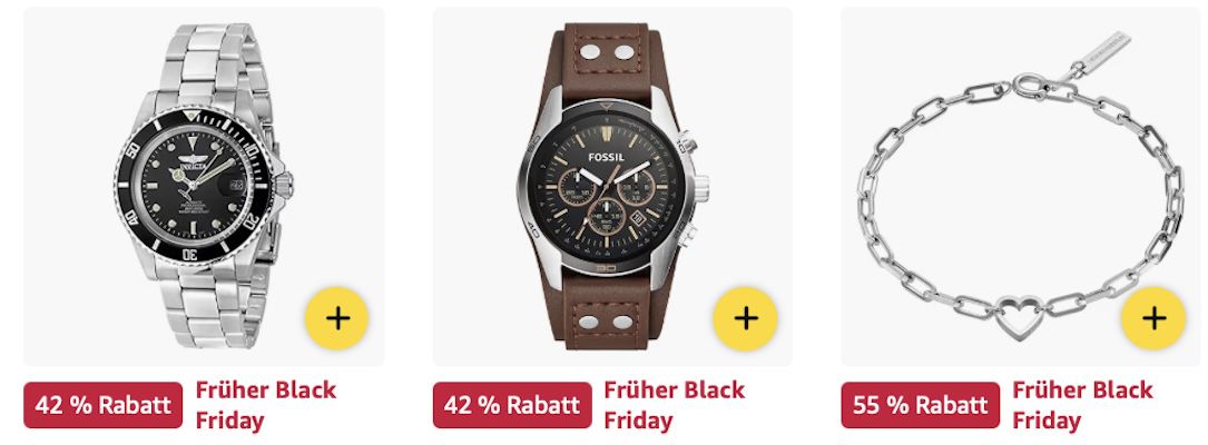 🔥 Amazon: Uhren und Schmuck stark reduziert z.B. Diesel Mr. Daddy Herren Uhr für 189€ (statt 293€)