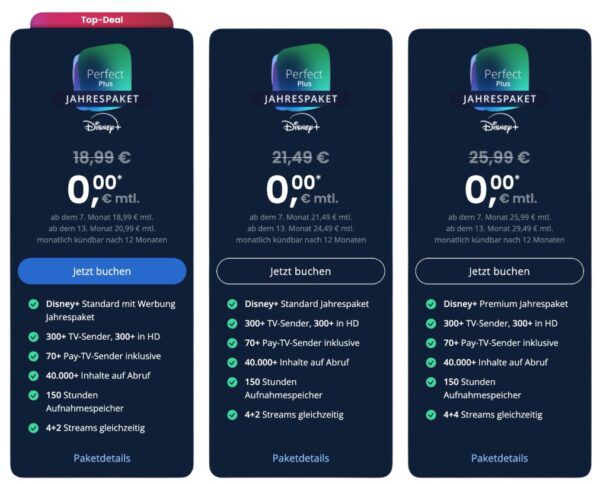 🧨 waipu Cyberdeals 6 Monate gratis   nur TV oder inkl. Netflix, Disney+ oder Hardware ➡️ eff. ab 8,99€