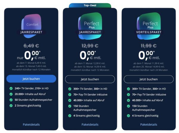 🧨 waipu Cyberdeals 6 Monate gratis   nur TV oder inkl. Netflix, Disney+ oder Hardware ➡️ eff. ab 8,99€