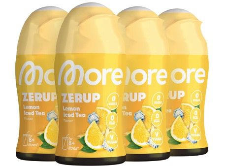 🍋 4x MORE Zerup Lemon Iced Tea 🍹 je 65ml (je ergibt 8L) für 19,54€ (statt 29€)