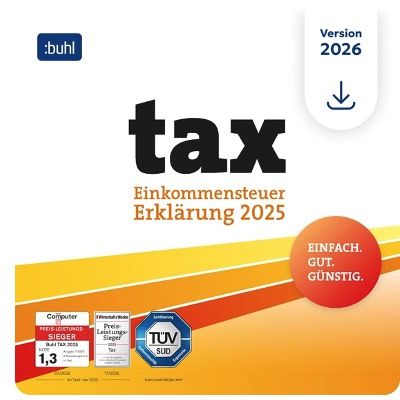 🫰💨 Tax 2026 für Einkommensteuer 2025 ➡️ Download für 13,45€ (statt 15€)