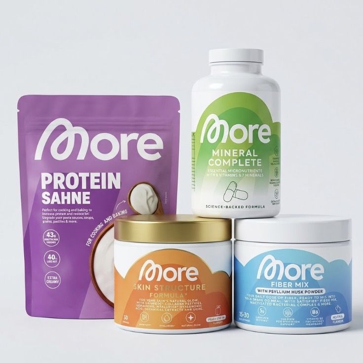 😋💪🏻 Amazon: MORE Produkte im Sale z.B. 750g Protein Sahne für 32,99€ (statt 40€)