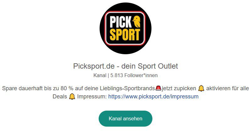 🚨WhatsApp Gewinnspiel zusammen mit PickSport und coolen Preisen🙌
