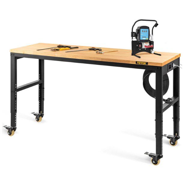 👷‍♂️ VEVOR verstellbare Werkbank (122 x 51cm) mit Steckdose für 125€ (statt 190€)