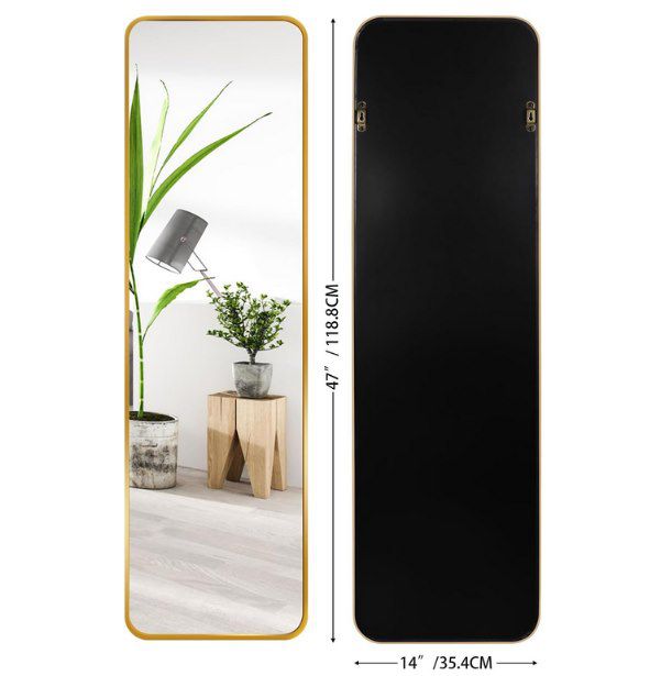 🪞 EXYGLO 120×35 cm Wandspiegel mit Goldenem Metallrahmen für 29,99€ (statt 60€)