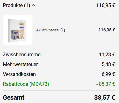 🖼️ 73% Rabatt auf Akustikpaneel mit eigenem Foto – z.B. 80 x 80 für 38,57€ (statt 124€)