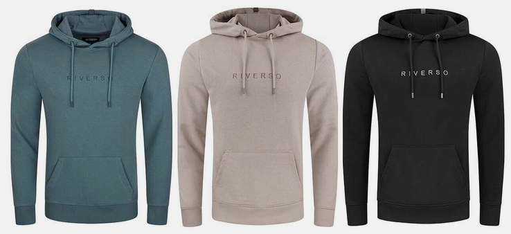 riverso RIVErik Herren Hoodie bis 5XL für je 19,99€ (statt 25€)