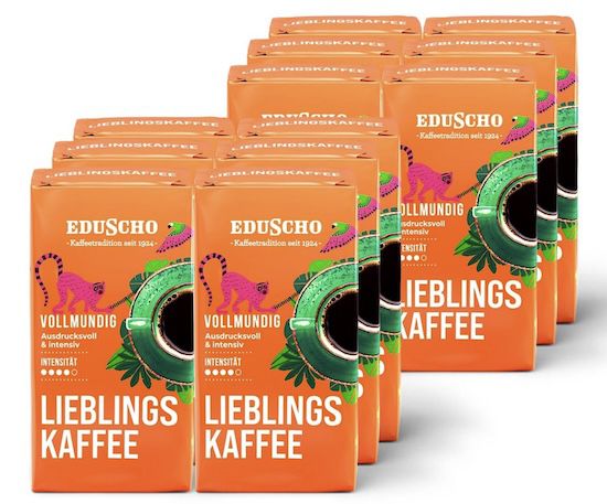 ☕️ 12x 500g Eduscho Lieblingskaffee gemahlen für 68,28€ (statt 91€)