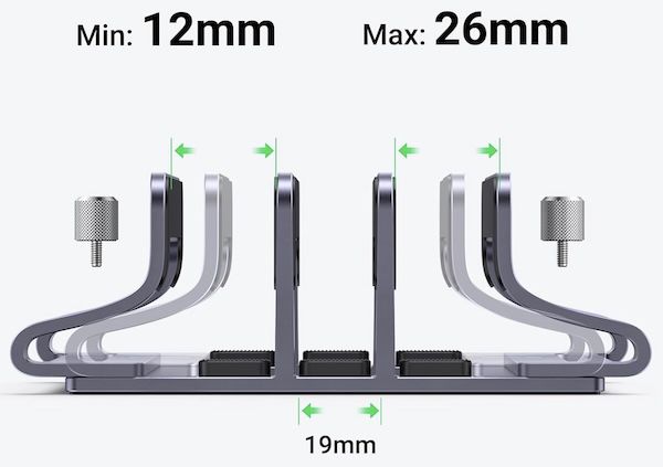 👨‍💻 UGREEN vertikaler Laptop Ständer aus Aluminium mit 3 Slots für 24,22€ (statt 30€)