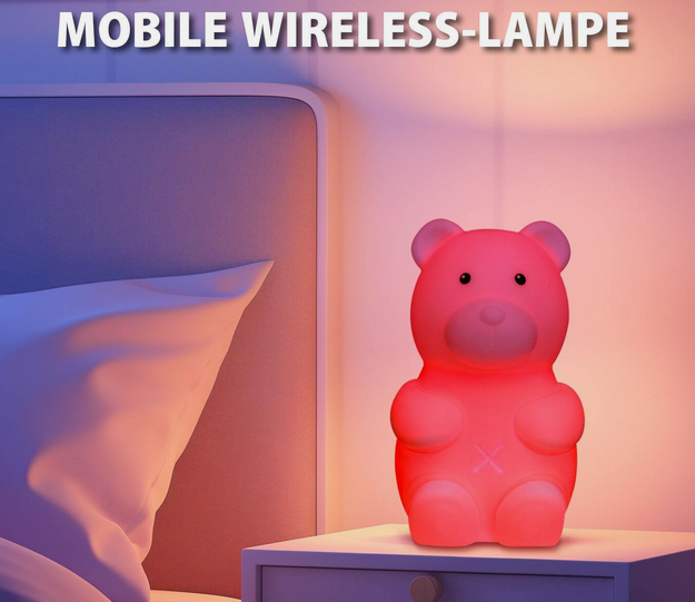 🧸 Basti Bär   mobiles batteriebetriebenes LED Nachtlicht mit Farbwechsel für 11,99€ (statt 19€)